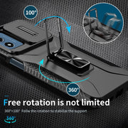For Motorola Moto G Play 2024 Sliding Camshield Holder Phone Case(Black)