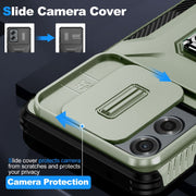 For Motorola Moto G Stylus 2024 Sliding Camshield Holder Phone Case(Alpine Green)