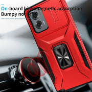 For Motorola Moto G Stylus 2024 Sliding Camshield Holder Phone Case(Red)