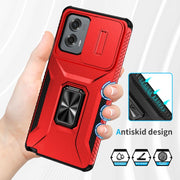For Motorola Moto G Stylus 2024 Sliding Camshield Holder Phone Case(Red)