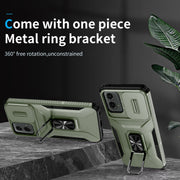 For Motorola Moto G 5G 2024 Sliding Camshield Holder Phone Case(Alpine Green)
