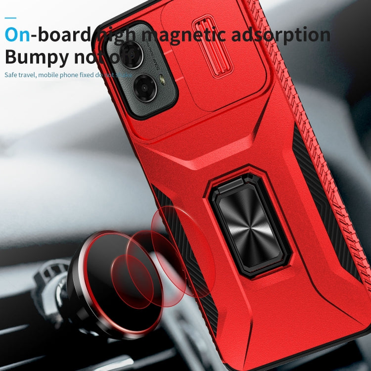 For Motorola Moto G 5G 2024 Sliding Camshield Holder Phone Case(Red)