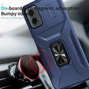 For Motorola Moto G 5G 2024 Sliding Camshield Holder Phone Case(Blue)