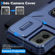 For Motorola Moto G 5G 2024 Sliding Camshield Holder Phone Case(Blue)