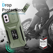 For Motorola Moto G Power 2024 Sliding Camshield Holder Phone Case(Alpine Green)