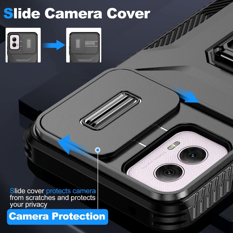 For Motorola Moto G Power 2024 Sliding Camshield Holder Phone Case(Black)