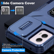 For Motorola Moto G Power 2024 Sliding Camshield Holder Phone Case(Blue)
