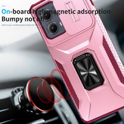 For Motorola Edge 5G 2024 Sliding Camshield Holder Phone Case(Pink + Rose Red)