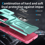 For Motorola Edge 5G 2024 Sliding Camshield Holder Phone Case(Grey Green + Pink)