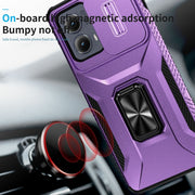 For Motorola Edge 5G 2024 Sliding Camshield Holder Phone Case(Purple)