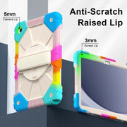 For Samsung Galaxy Tab A9+ X216 Contrast Color Robot C2 Silicone Hybrid PC Tablet Case(Colorful Blue)