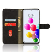 For ZTE Anshin Family Skin Feel Magnetic Flip Leather Phone Case(Black)