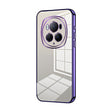For Honor Magic6 Pro Transparent Plating Fine Hole Phone Case(Purple) - Honor Cases by PMC Jewellery | Online Shopping South Africa | PMC Jewellery | Buy Now Pay Later Mobicred