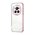 For Honor Magic6 Pro Transparent Plating Fine Hole Phone Case(Pink) - Honor Cases by PMC Jewellery | Online Shopping South Africa | PMC Jewellery | Buy Now Pay Later Mobicred