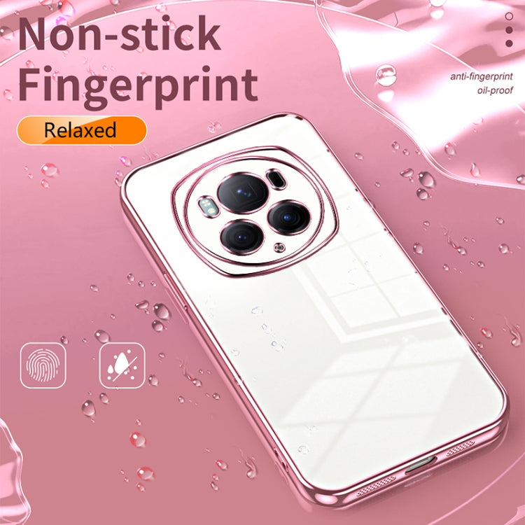For Honor Magic6 Pro Transparent Plating Fine Hole Phone Case(Green)