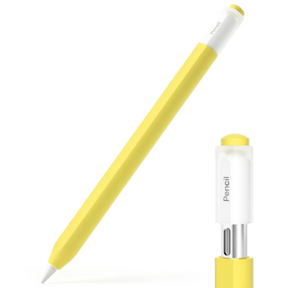 For Apple Pencil (USB-C) Transparent Jelly Stylus Protective Cover(Yellow)