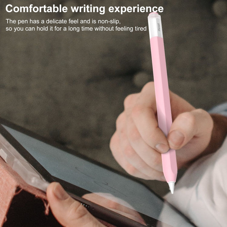 For Apple Pencil (USB-C) Transparent Jelly Stylus Protective Cover(Black)