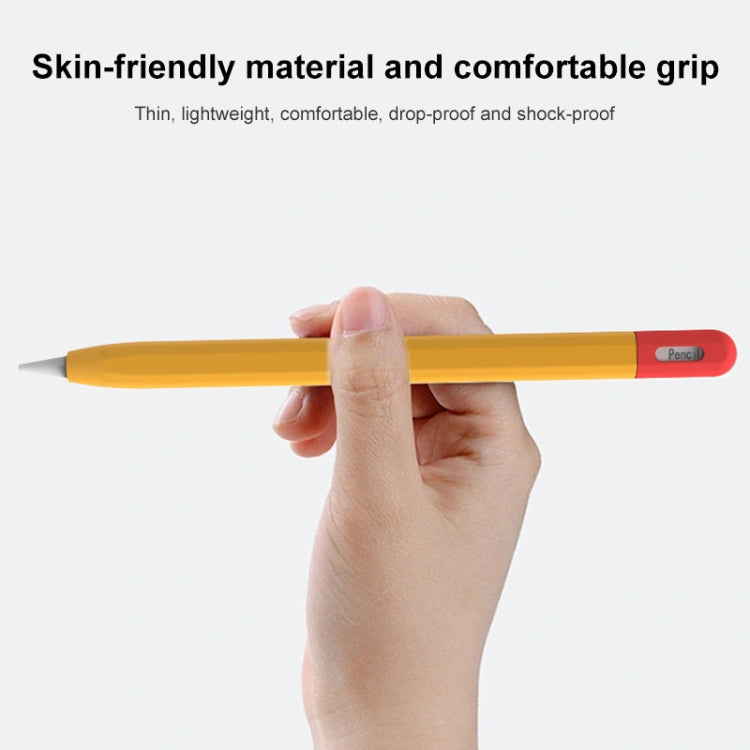 For Apple Pencil (USB-C) Stylus Pen Protective Cover with Nib Cover(Grey+White)