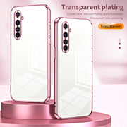 For Realme X50 Pro Transparent Plating Fine Hole Phone Case(Silver)