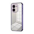 For vivo iQOO Z9x Transparent Plating Fine Hole Phone Case(Purple) - vivo Cases by PMC TechLife | Online Shopping South Africa | PMC TechLife | Buy Now Pay Later Mobicred