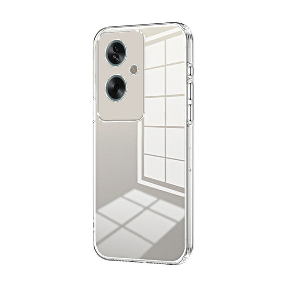 For OPPO A79 5G / A2 Transparent Plating Fine Hole Phone Case(Transparent)
