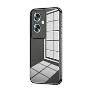 For OPPO A79 5G / A2 Transparent Plating Fine Hole Phone Case(Black)