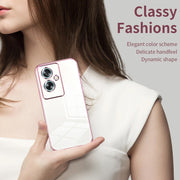 For OPPO A79 5G / A2 Transparent Plating Fine Hole Phone Case(Black)