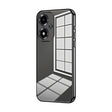 For OPPO A2m Transparent Plating Fine Hole Phone Case(Black) - OPPO Cases by PMC TechLife | Online Shopping South Africa | PMC TechLife | Buy Now Pay Later Mobicred