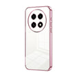 For OPPO A2 Pro Transparent Plating Fine Hole Phone Case(Pink) - A2 Pro Cases by PMC TechLife | Online Shopping South Africa | PMC TechLife | Buy Now Pay Later Mobicred