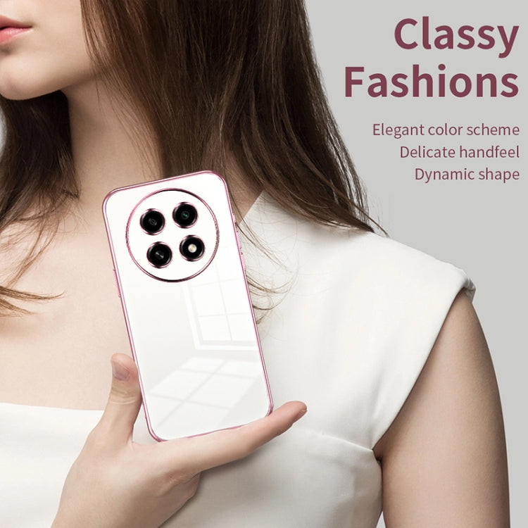 For OPPO A2 Pro Transparent Plating Fine Hole Phone Case(Green)