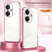 For OPPO K11 Transparent Plating Fine Hole Phone Case(Gold)