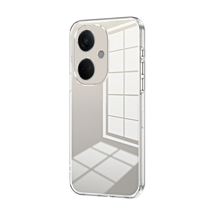 For OPPO K11 Transparent Plating Fine Hole Phone Case(Transparent)
