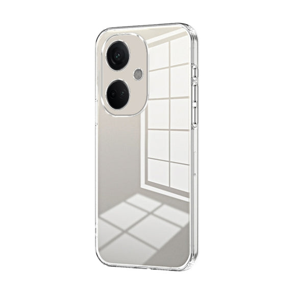 For OPPO K11 Transparent Plating Fine Hole Phone Case(Transparent)