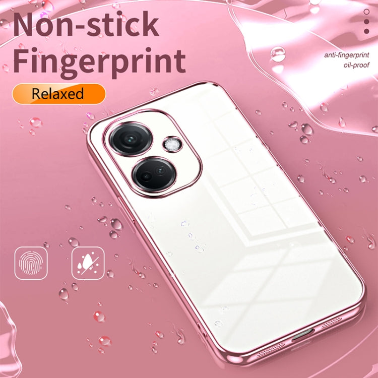 For OPPO K11 Transparent Plating Fine Hole Phone Case(Silver)