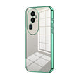 For OPPO Reno10 Pro+ Transparent Plating Fine Hole Phone Case(Green) - OPPO Cases by PMC TechLife | Online Shopping South Africa | PMC TechLife | Buy Now Pay Later Mobicred