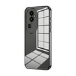 For OPPO Reno10 Pro+ Transparent Plating Fine Hole Phone Case(Black) - OPPO Cases by PMC TechLife | Online Shopping South Africa | PMC TechLife | Buy Now Pay Later Mobicred