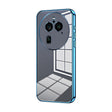 For OPPO Find X6 Pro Transparent Plating Fine Hole Phone Case(Blue) - OPPO Cases by PMC TechLife | Online Shopping South Africa | PMC TechLife | Buy Now Pay Later Mobicred