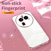 For OPPO Find X6 Pro Transparent Plating Fine Hole Phone Case(Silver)