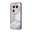 For OPPO Find X6 Transparent Plating Fine Hole Phone Case(Purple) - OPPO Cases by PMC TechLife | Online Shopping South Africa | PMC TechLife | Buy Now Pay Later Mobicred