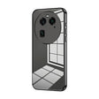 For OPPO Find X6 Transparent Plating Fine Hole Phone Case(Black) - OPPO Cases by PMC TechLife | Online Shopping South Africa | PMC TechLife | Buy Now Pay Later Mobicred