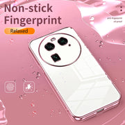 For OPPO Find X6 Transparent Plating Fine Hole Phone Case(Black)