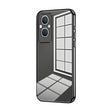 For OPPO Reno7 Z 5G / F21 Pro 5G Transparent Plating Fine Hole Phone Case(Black) - free shipping - PMC TechLife - Order now!