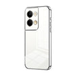 For OPPO Reno9 / Reno9 Pro Transparent Plating Fine Hole Phone Case(Silver) - OPPO Cases by PMC TechLife | Online Shopping South Africa | PMC TechLife | Buy Now Pay Later Mobicred