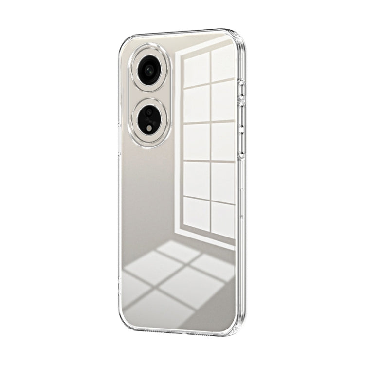 For OPPO A1 Pro Transparent Plating Fine Hole Phone Case(Transparent)