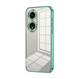 For OPPO A1 Pro Transparent Plating Fine Hole Phone Case(Green) - OPPO Cases by PMC TechLife | Online Shopping South Africa | PMC TechLife | Buy Now Pay Later Mobicred
