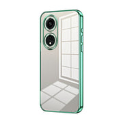 For OPPO A1 Pro Transparent Plating Fine Hole Phone Case(Green)