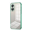 For OPPO A17 / A17K Transparent Plating Fine Hole Phone Case(Green) - OPPO Cases by PMC TechLife | Online Shopping South Africa | PMC TechLife | Buy Now Pay Later Mobicred