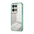 For OPPO Reno8 Pro Transparent Plating Fine Hole Phone Case(Green) - OPPO Cases by PMC TechLife | Online Shopping South Africa | PMC TechLife | Buy Now Pay Later Mobicred