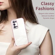 For OPPO Reno6 Pro+ Transparent Plating Fine Hole Phone Case(Blue)