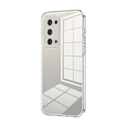 For OPPO Reno6 Pro+ Transparent Plating Fine Hole Phone Case(Transparent)